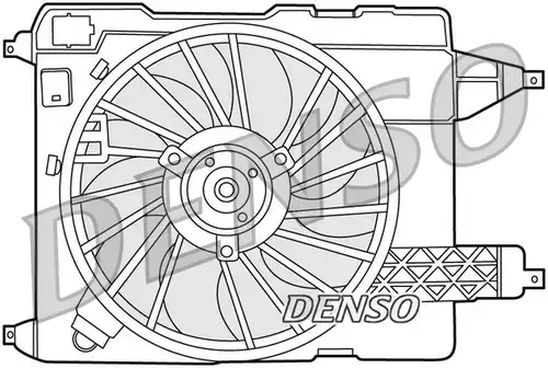 вентилатор, охлаждане на двигателя DENSO DER23002