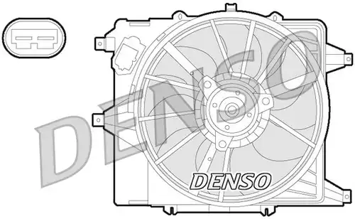 вентилатор, охлаждане на двигателя DENSO DER23003