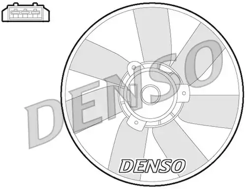 вентилатор, охлаждане на двигателя DENSO DER32013