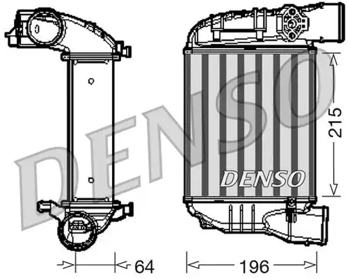 интеркулер (охладител за въздуха на турбината) DENSO DIT02003