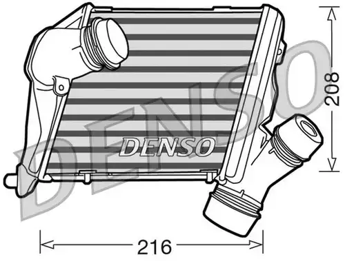 интеркулер (охладител за въздуха на турбината) DENSO DIT02014