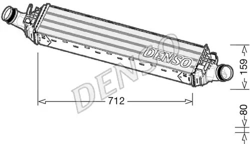 интеркулер (охладител за въздуха на турбината) DENSO DIT02038