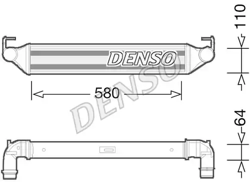 интеркулер (охладител за въздуха на турбината) DENSO DIT06001