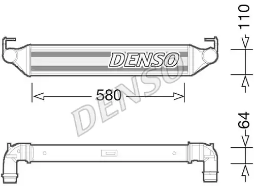 интеркулер (охладител за въздуха на турбината) DENSO DIT06002