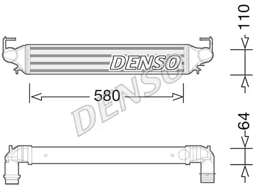 интеркулер (охладител за въздуха на турбината) DENSO DIT09118