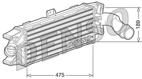 интеркулер (охладител за въздуха на турбината) DENSO DIT12003