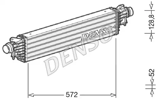 интеркулер (охладител за въздуха на турбината) DENSO DIT20007