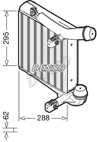 интеркулер (охладител за въздуха на турбината) DENSO DIT28013