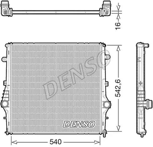 воден радиатор DENSO DRM01008