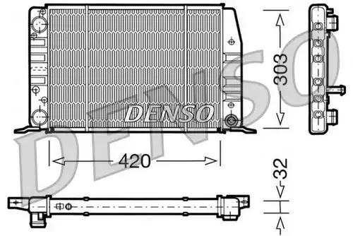 воден радиатор DENSO DRM02012