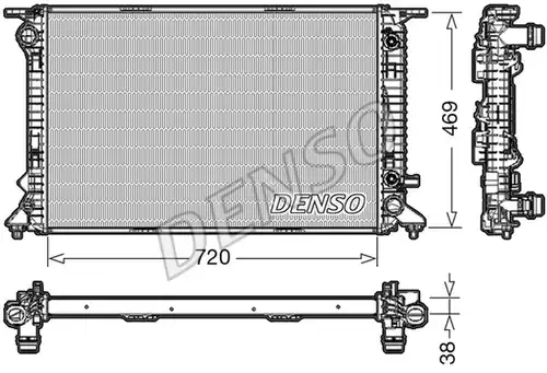 воден радиатор DENSO DRM02023