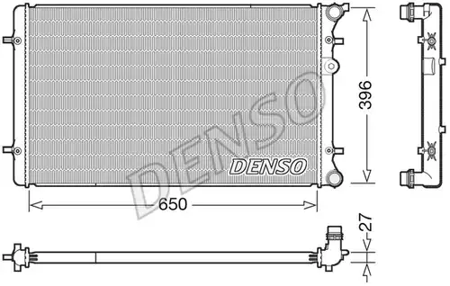 воден радиатор DENSO DRM02025