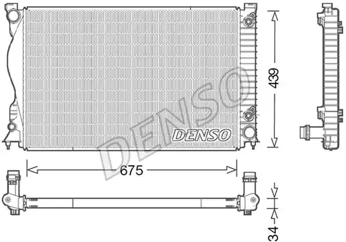воден радиатор DENSO DRM02028