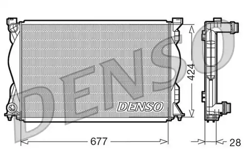 воден радиатор DENSO DRM02036