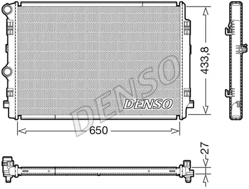 воден радиатор DENSO DRM02044