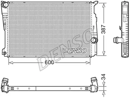 воден радиатор DENSO DRM05006
