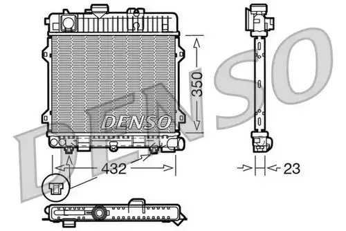 воден радиатор DENSO DRM05028