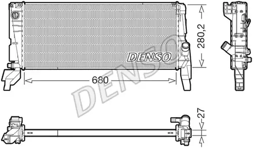 воден радиатор DENSO DRM05074