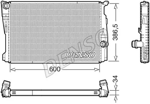 воден радиатор DENSO DRM05122