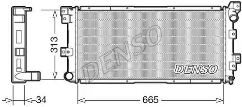 воден радиатор DENSO DRM06002