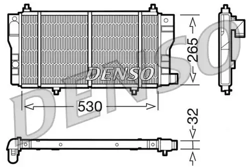 воден радиатор DENSO DRM07002