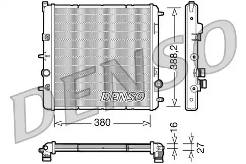 воден радиатор DENSO DRM07003