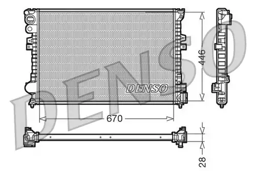 воден радиатор DENSO DRM07050