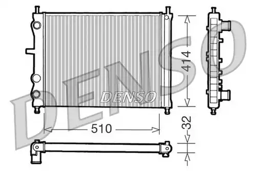 воден радиатор DENSO DRM09020
