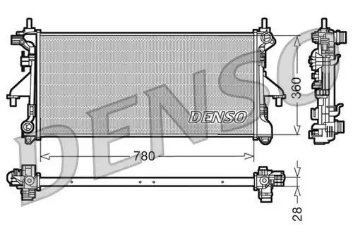 воден радиатор DENSO DRM09079
