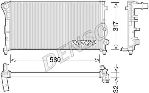 воден радиатор DENSO DRM09089