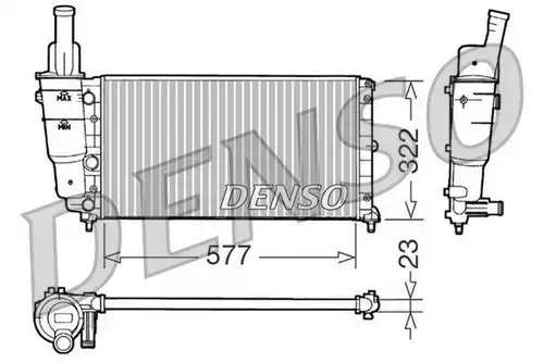 воден радиатор DENSO DRM09096