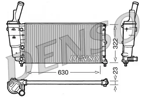 воден радиатор DENSO DRM09097