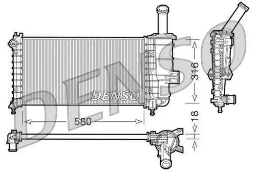 воден радиатор DENSO DRM09100