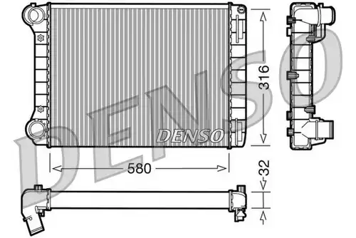воден радиатор DENSO DRM09101