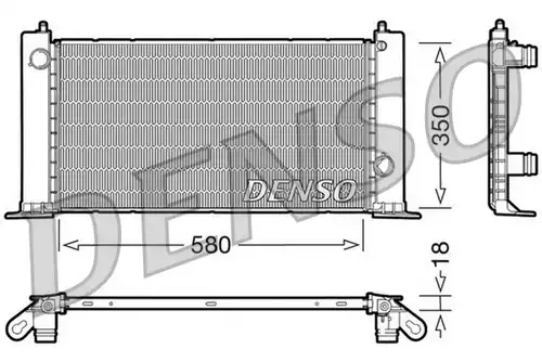 воден радиатор DENSO DRM09121