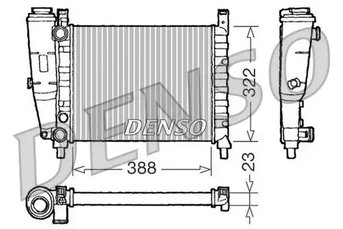 воден радиатор DENSO DRM09142
