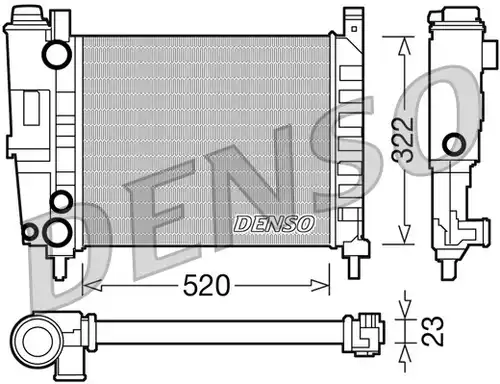 воден радиатор DENSO DRM09144