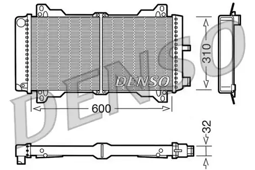 воден радиатор DENSO DRM10014