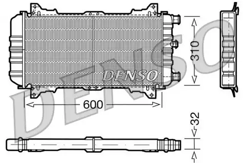 воден радиатор DENSO DRM10018