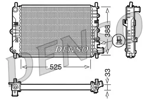 воден радиатор DENSO DRM10025
