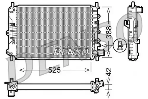 воден радиатор DENSO DRM10026