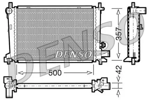 воден радиатор DENSO DRM10040