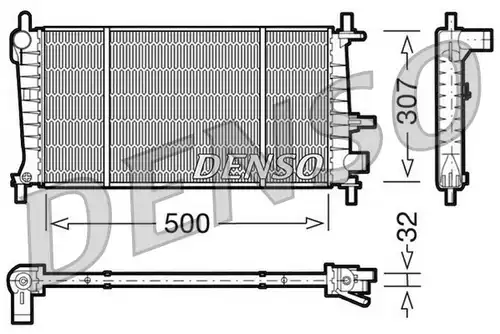 воден радиатор DENSO DRM10041