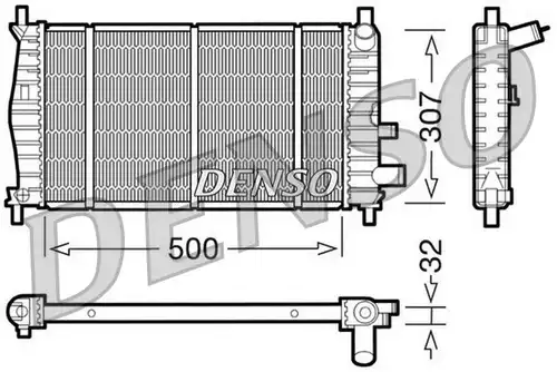 воден радиатор DENSO DRM10042
