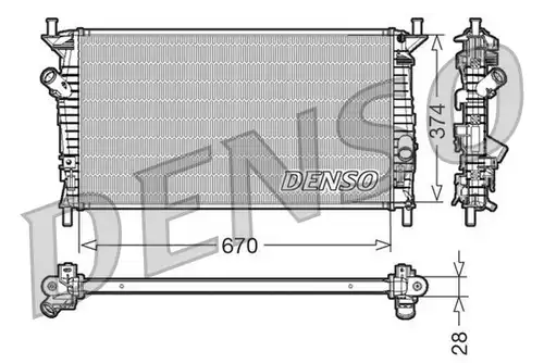 воден радиатор DENSO DRM10074