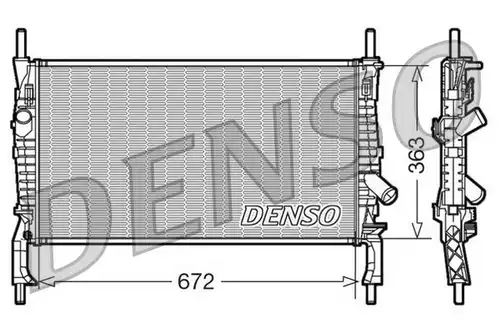 воден радиатор DENSO DRM10105