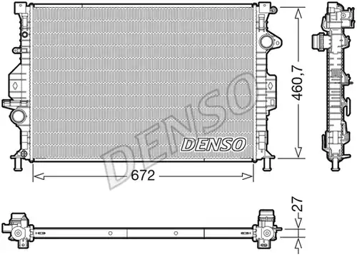 воден радиатор DENSO DRM10115