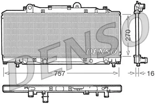 воден радиатор DENSO DRM13002