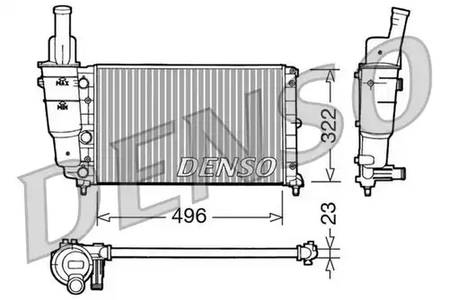 воден радиатор DENSO DRM13003