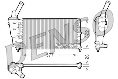 воден радиатор DENSO DRM13006